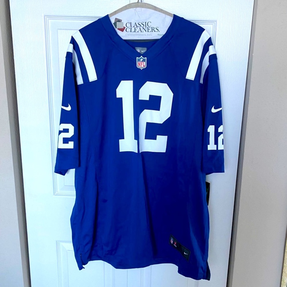 Indianapolis Colts Andrew Luck Jersey Mens XL Nike On Field Blue Jersey #12 NFL